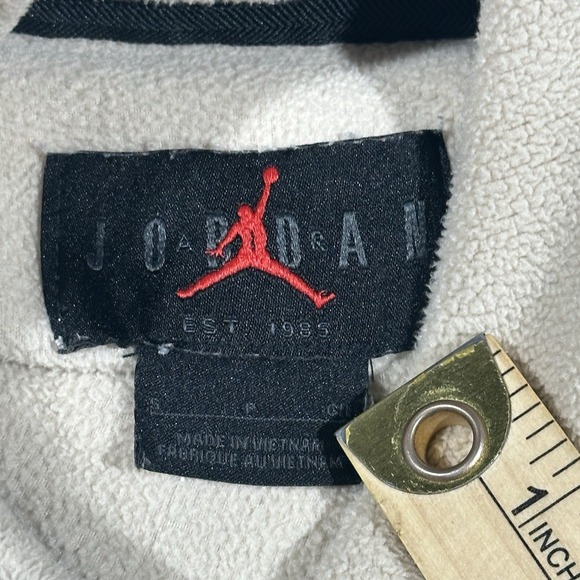 AIR JORDAN Essential Beige Soft Fleece Essential Winter Hoodie Jacket Size Small - Picture 10 of 16